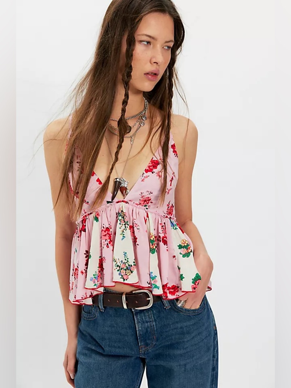 NWT Free People Tillie Babydoll Top
